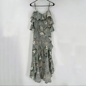 NEW! Green Floral High Low Dress